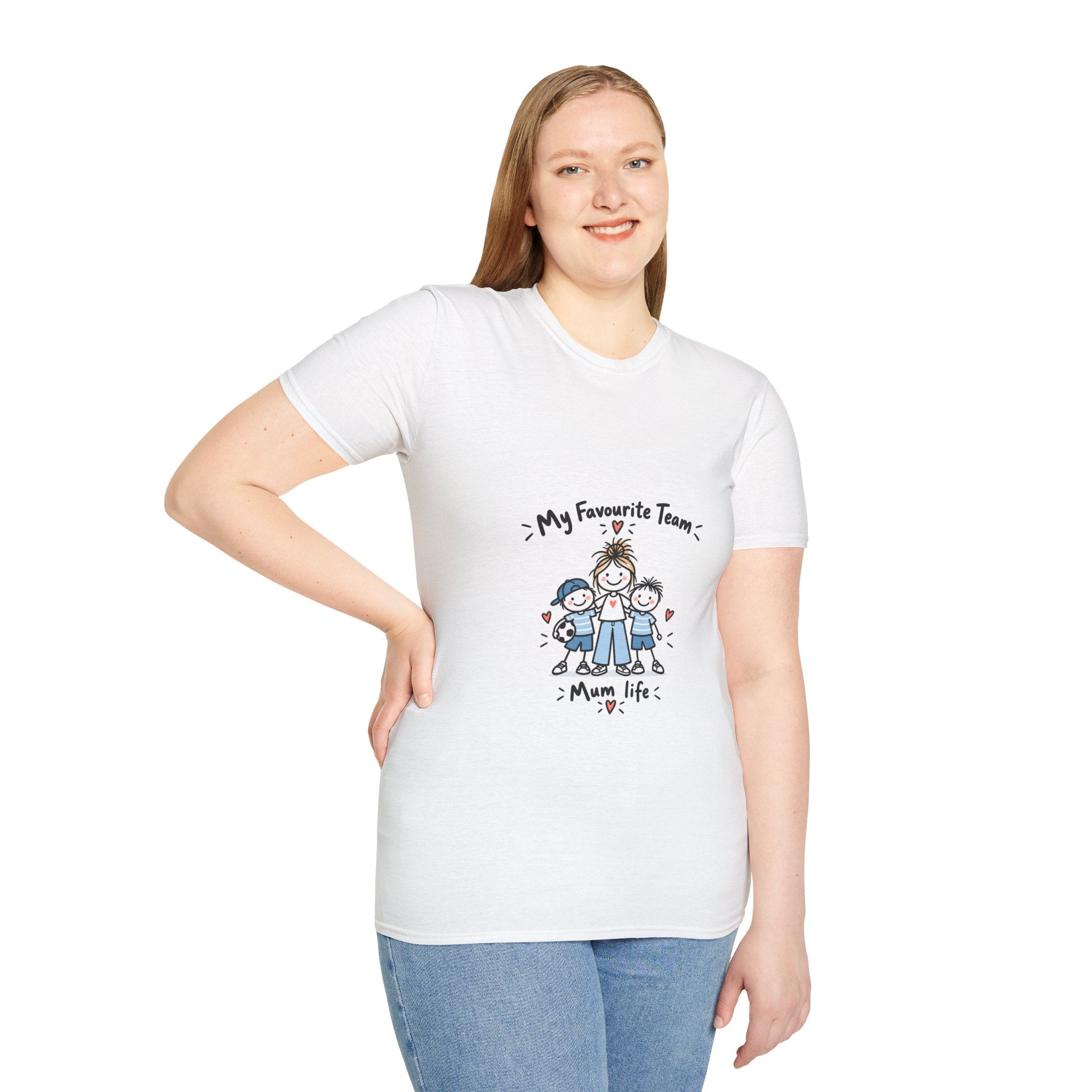 T-Shirt — “My Favourite Team” Mom Life Family Illustration Tee