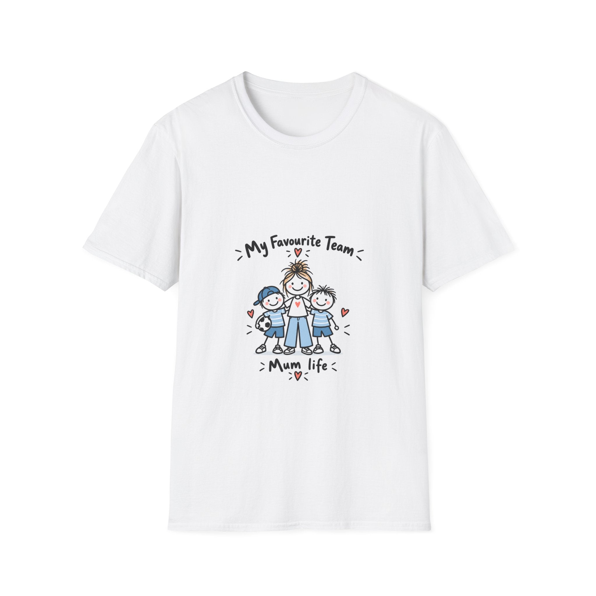 T-Shirt — “My Favourite Team” Mom Life Family Illustration Tee